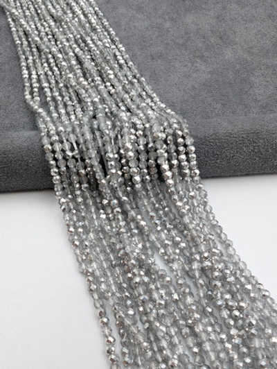 Шпинель стеклянная 3мм, серо-серебристый