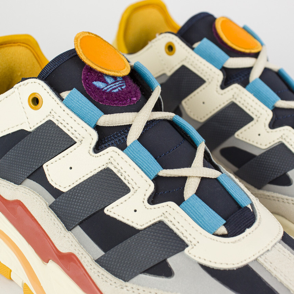 кроссовки Adidas Niteball Cream / Cyan / Navy