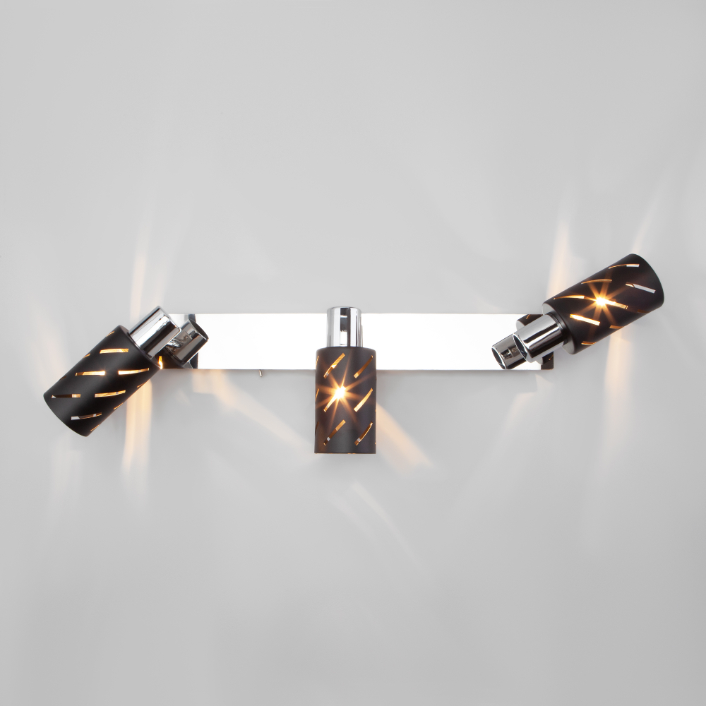 Настенный светильник 20090/3 черный/хром