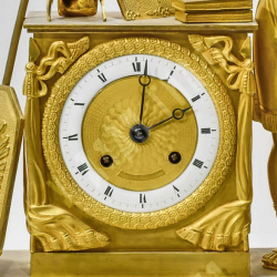 Каминные часы «Чтение Александра Македонского».  Франция. 2-я пол. XVIII в.