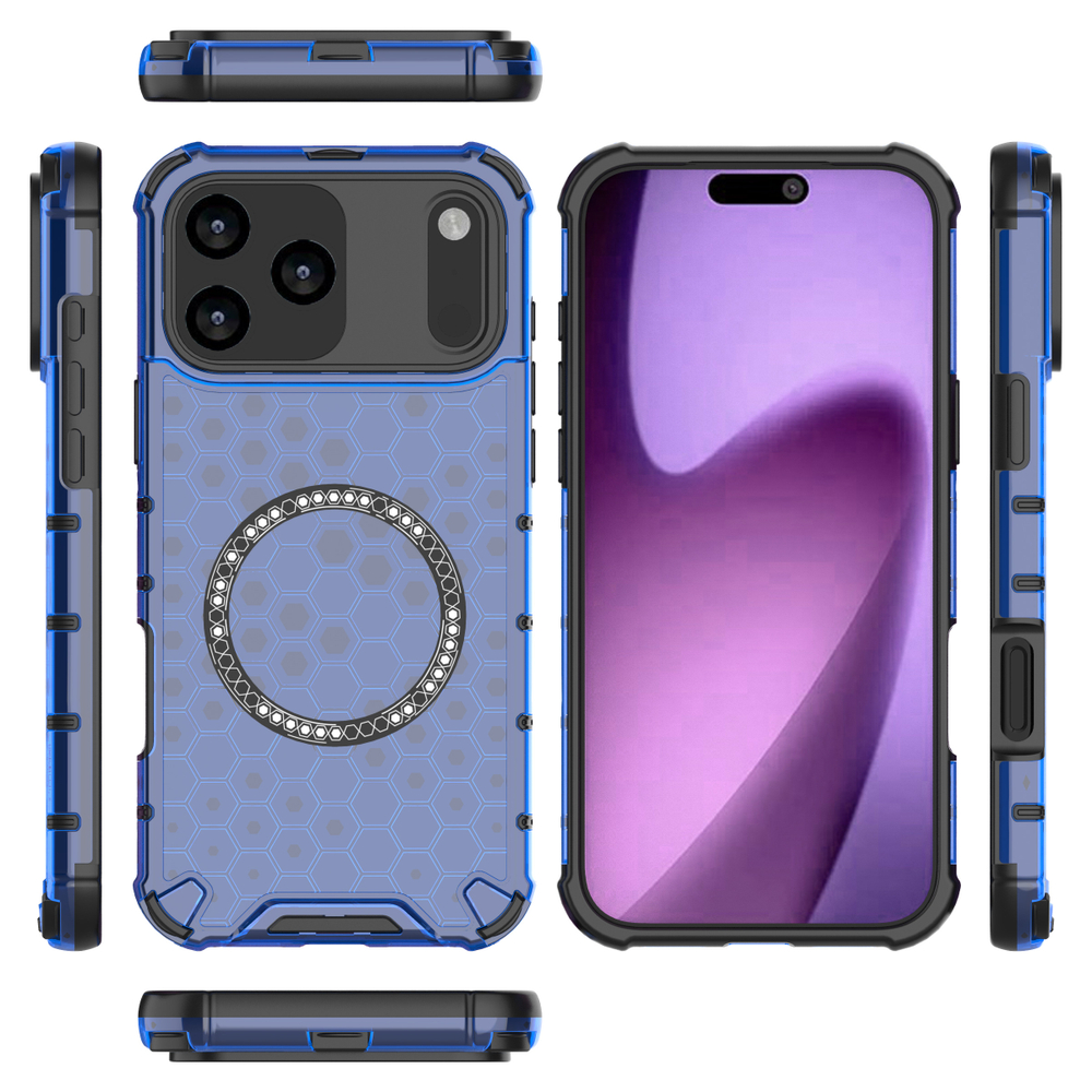 Прозрачный чехол Honeycomb Magnetic Case для iPhone 17 Pro Max
