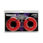 Меховые красные наручники VARIATIONS (Цвет: красный)