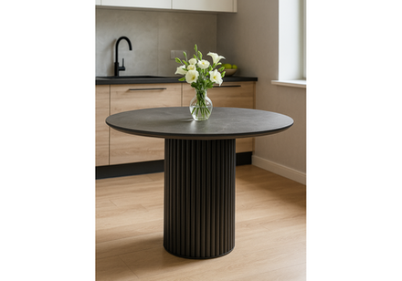 Керамический стол Woodville Барел 110 dolmen cris sahara, черный