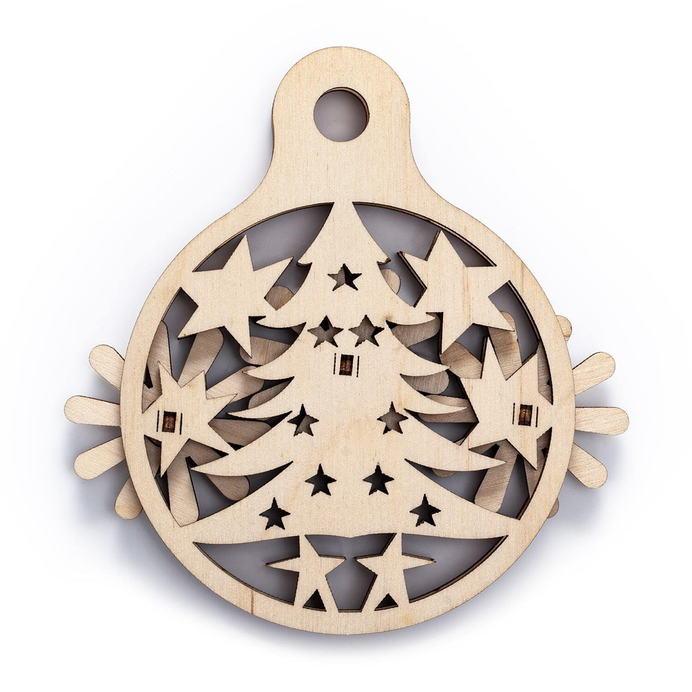 Деревянный конструктор Елочная игрушка - антистресс (DROVO)