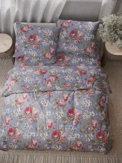 Наволочка комплект 2шт перкаль Сказка "Прохоровская роза" 45х45 см на молнии