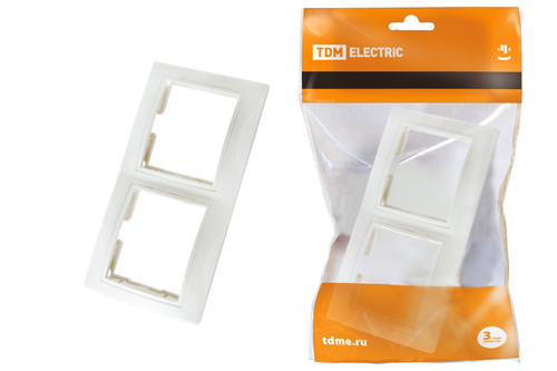Рамка 2-ая Таймыр горизонтальная белая TDM