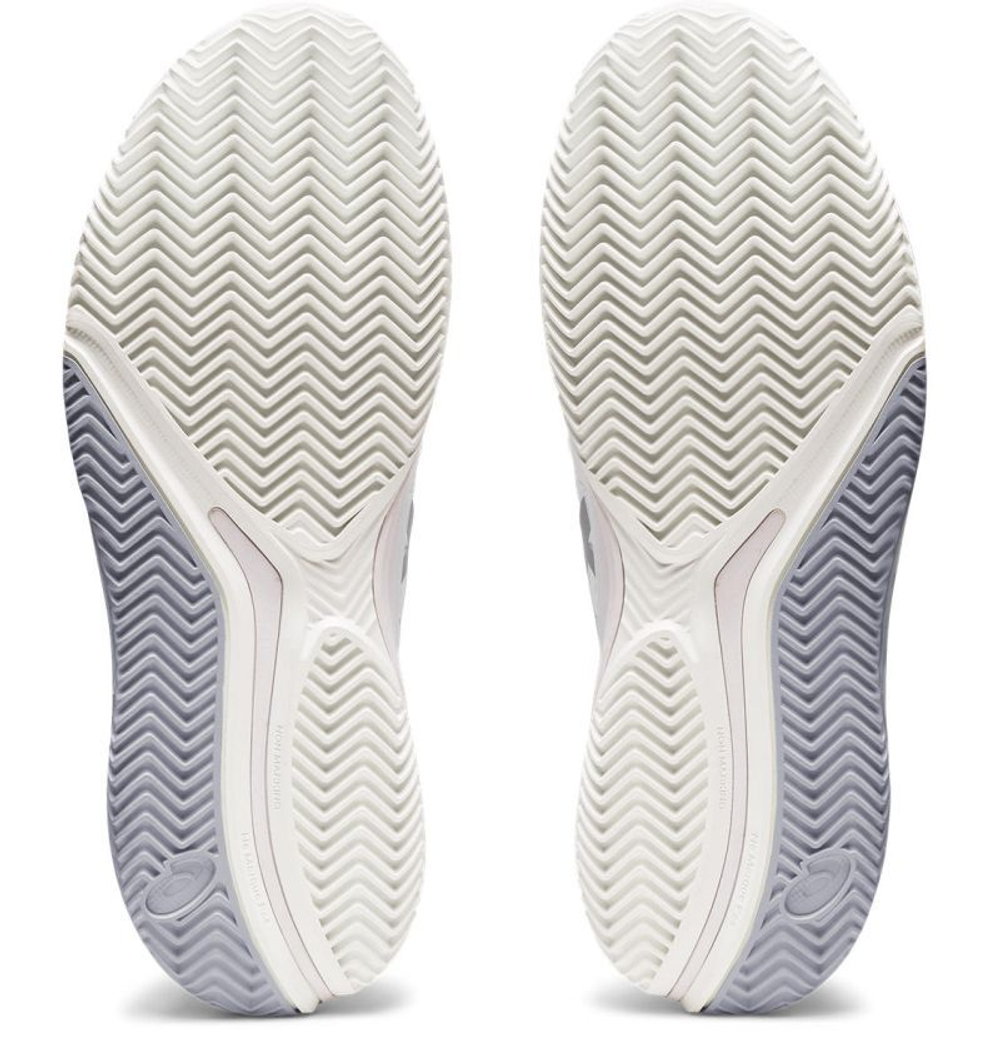 Женские Кроссовки теннисные Asics Gel-Resolution 9 Clay - white/pure silver