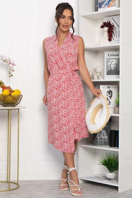 Платье Хьюми (красно-белое) П13935-35М LT Collection