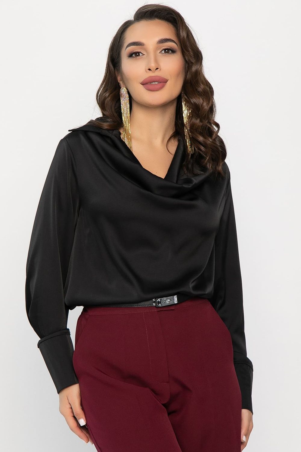 Блуза Шелковая сказка (черная) Б14379-33М LT Collection