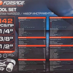 Набор инструментов 142 пр.1/4''3/8''1/2''(6-гр.)(4-32мм) Forsage F-41421-5