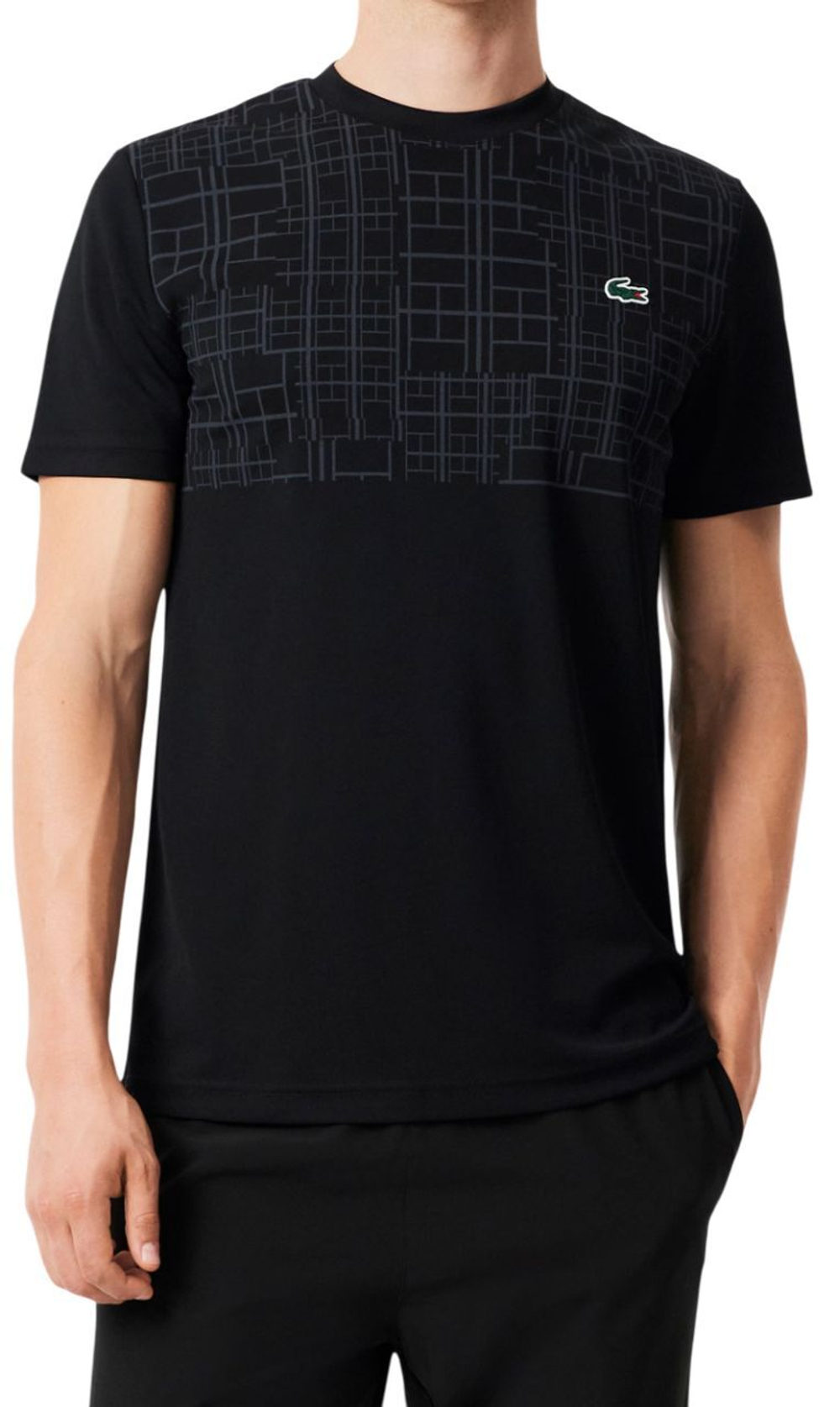 Мужская теннисная футболка Lacoste Tennis x Novak Djokovic - black