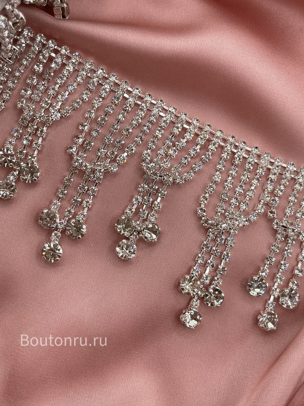 Бахрома стразы градация 5-5,5 см