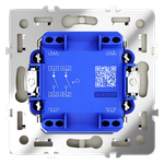 Выключатель встраиваемый VOLTUM S70 двухклавишный 10А, (сталь)