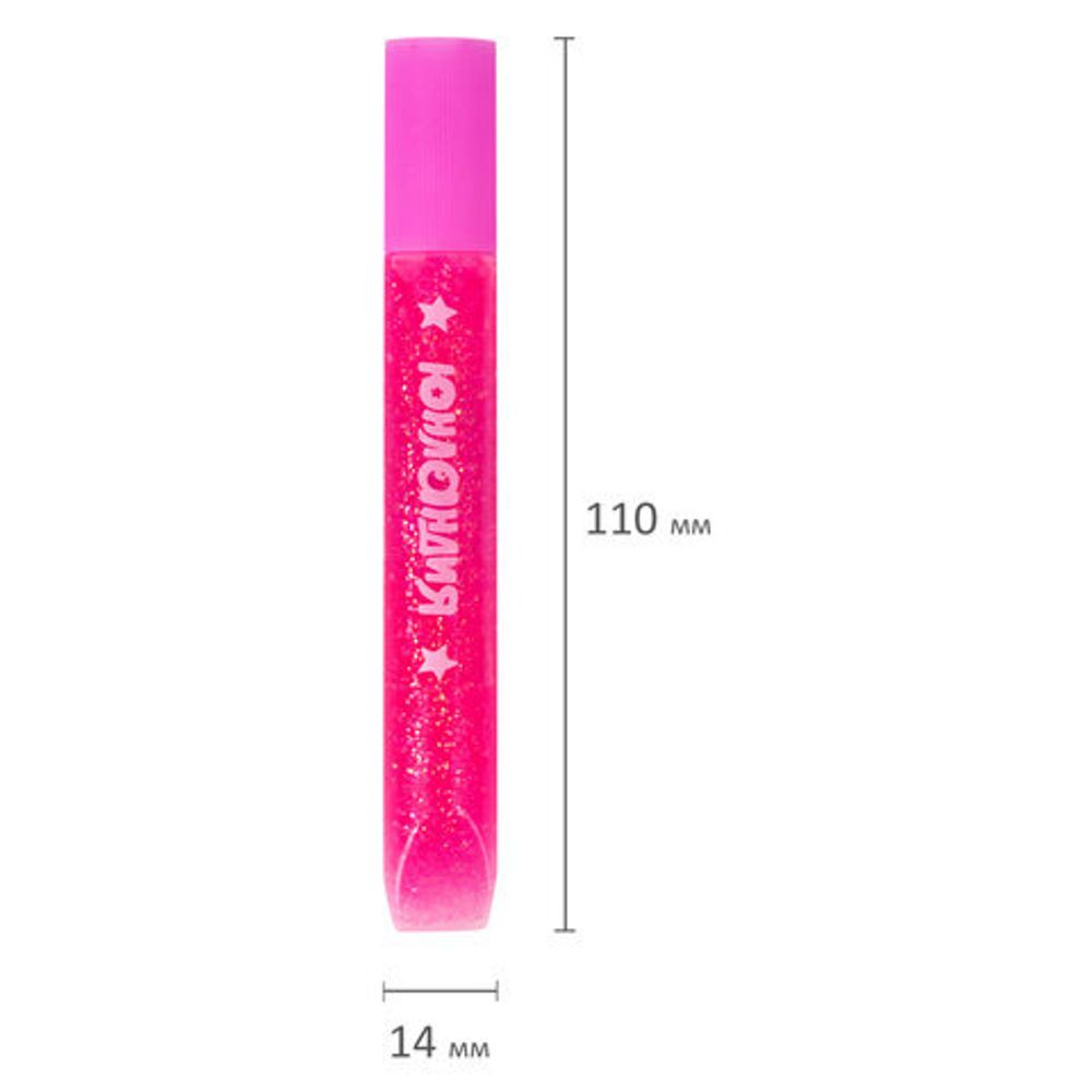 Гель с блестками ЮНЛАНДИЯ "НЕОНЧИКИ", 1шт, для декора, поделок, DIY, творчества, оформления, 10,5 мл, цвета ассорти, в дисплее, 662253