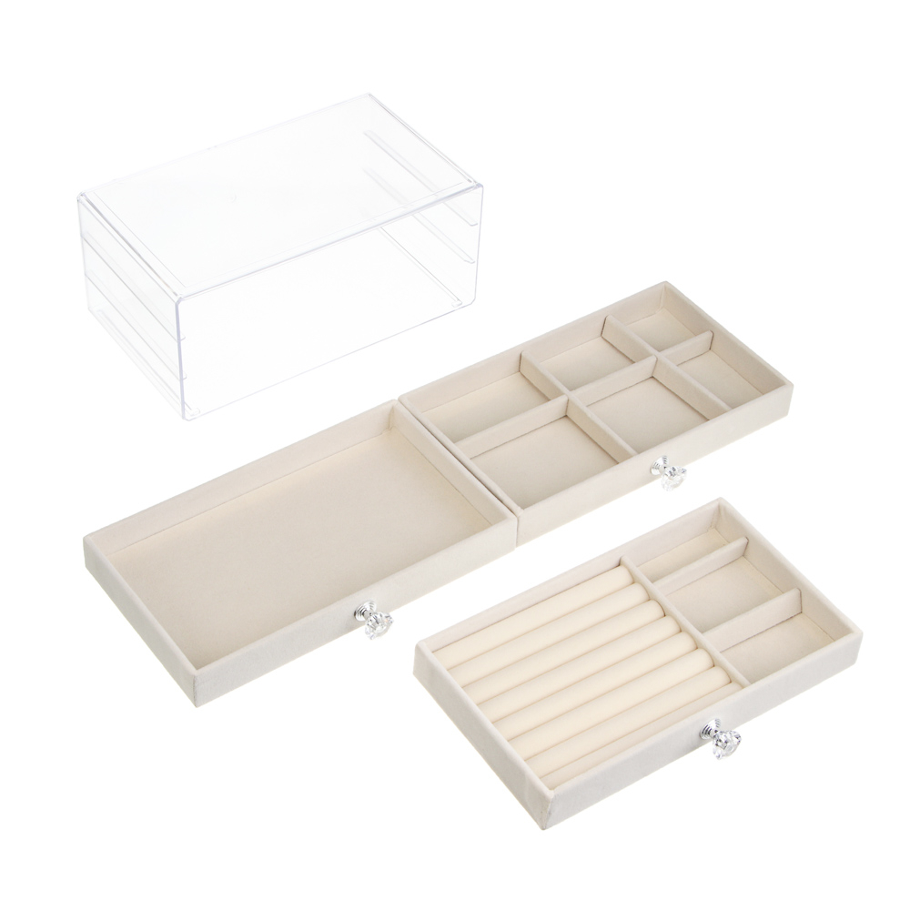 Шкатулка для украшений, 10,5x13,5x23,5 см, ПВХ, 2 цвета