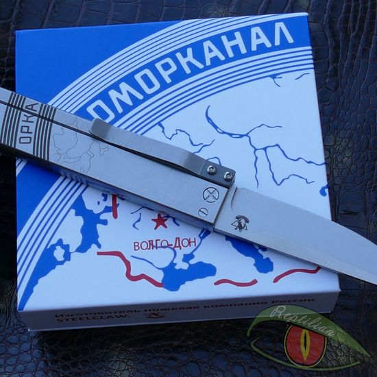 Складной нож STEELCLAW Беломор c клинком из стали D2, рукоять Stainless Steel