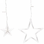 Гирлянда для дома БАХРОМА 2,5м*0,9м 120 ламп LED, с насадками Звезда (6+6 шт), Мультицвет (можно соединять)