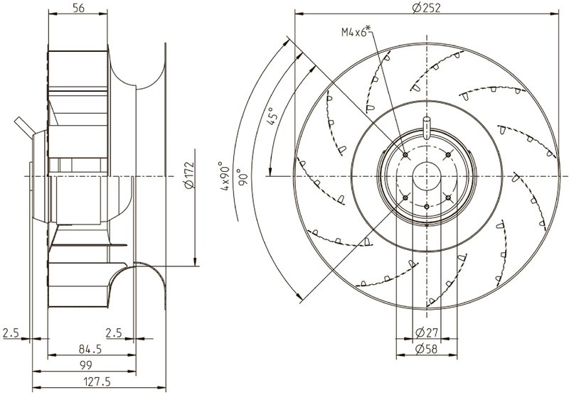 Мотор-колесо RH25L-2EP.WD.1R