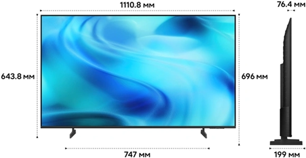 Телевизор LED Samsung 50" UE50U8000HUXPY черный/серый 4K Ultra HD 60Hz DVB-T2 DVB-C DVB-S2 USB WiFi Smart TV