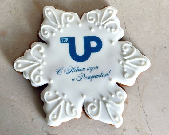 Пряники с логотипом «Снежинка»