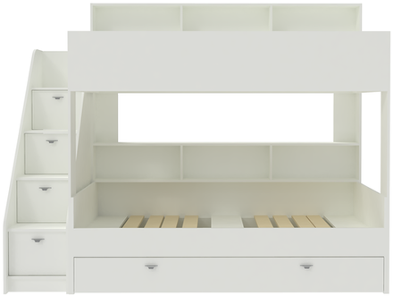 Трехъярусная кровать КарИВи Голден Кидс 10.1  Белый  Белый