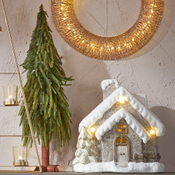 Елочка на подставке House of Seasons 60см зеленая с блестками