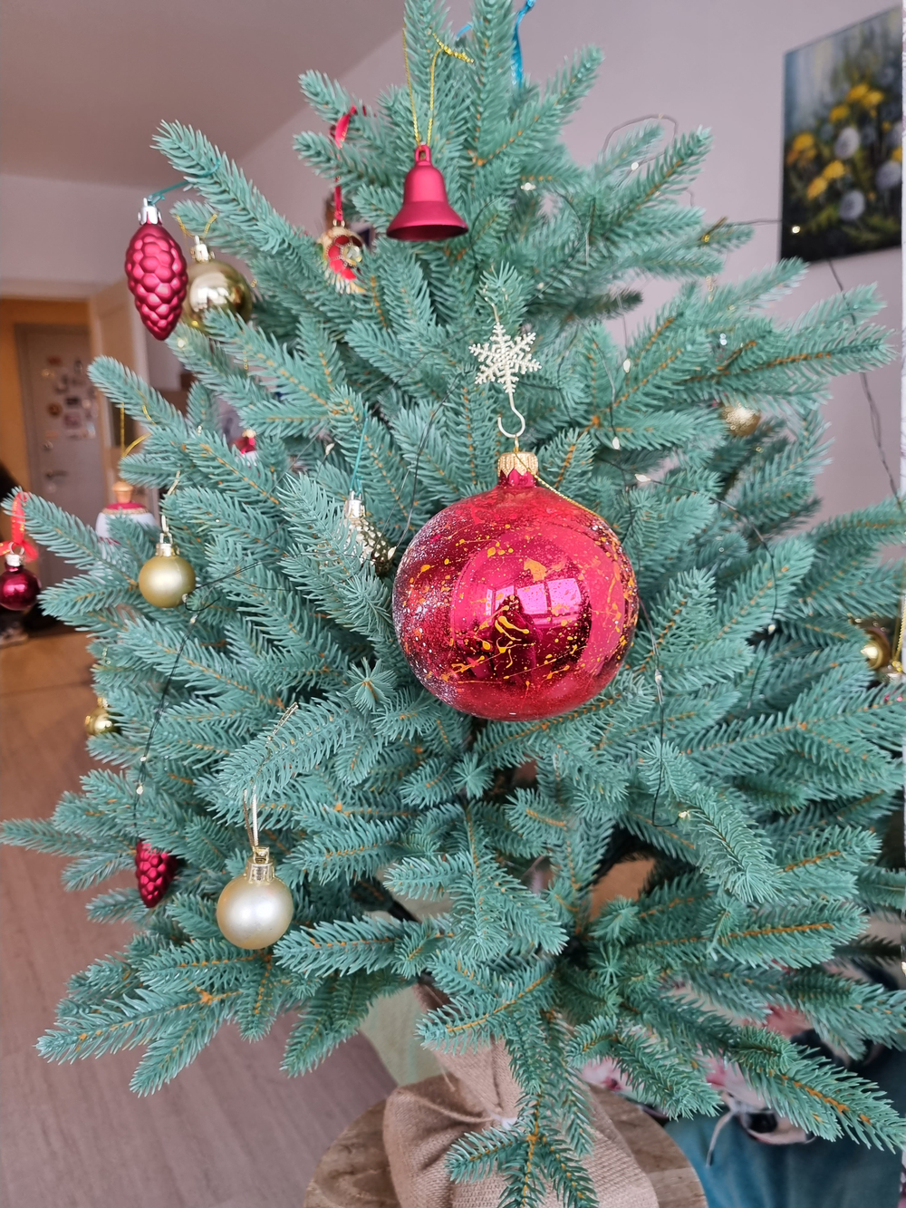 Шар стеклянный "Спас на крови",  ручная роспись