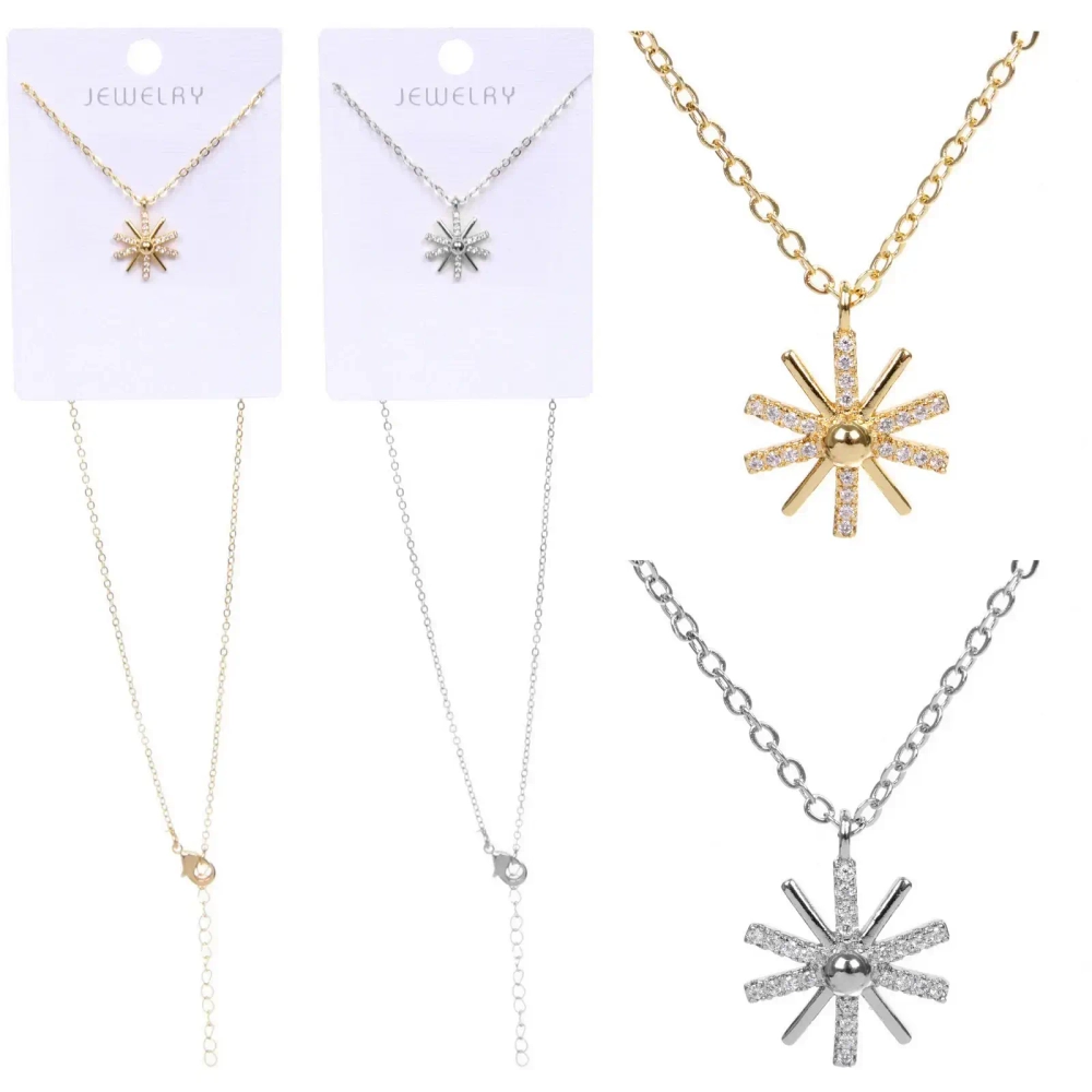 Подвеска из гиппоалергенного сплава со стразами «ЭЛЬЗА», цвет серебро и золото, d-20см/1,5см