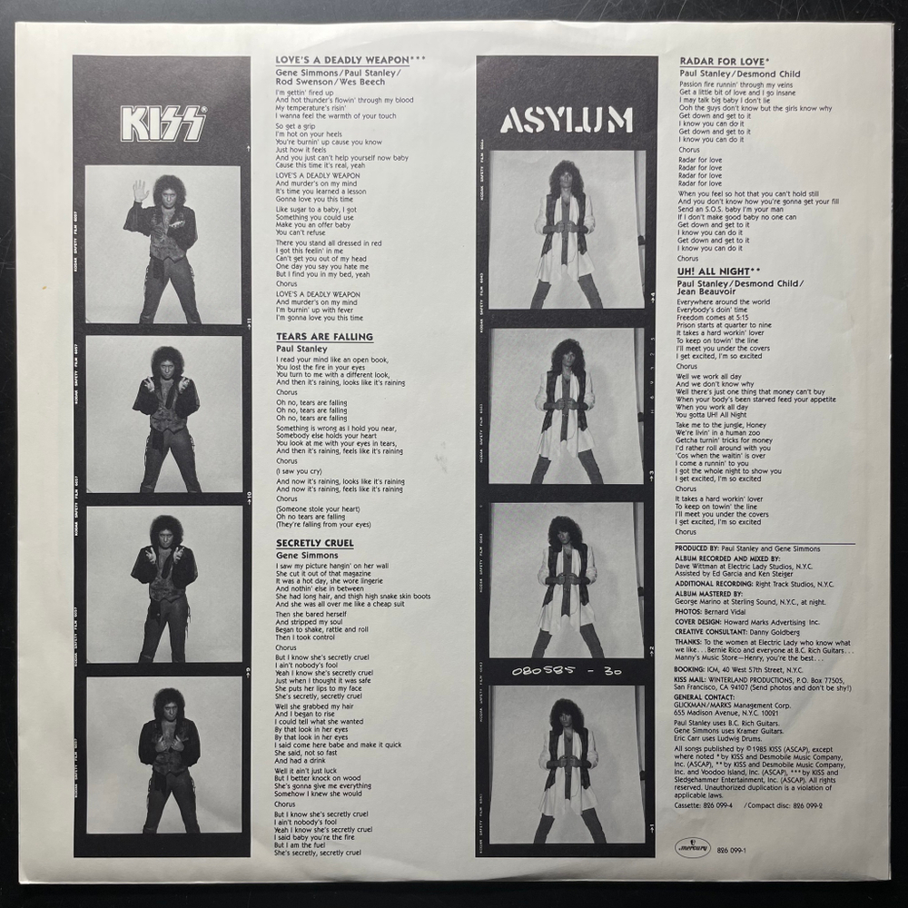 Kiss - Asylum (Голландия 1985г.)
