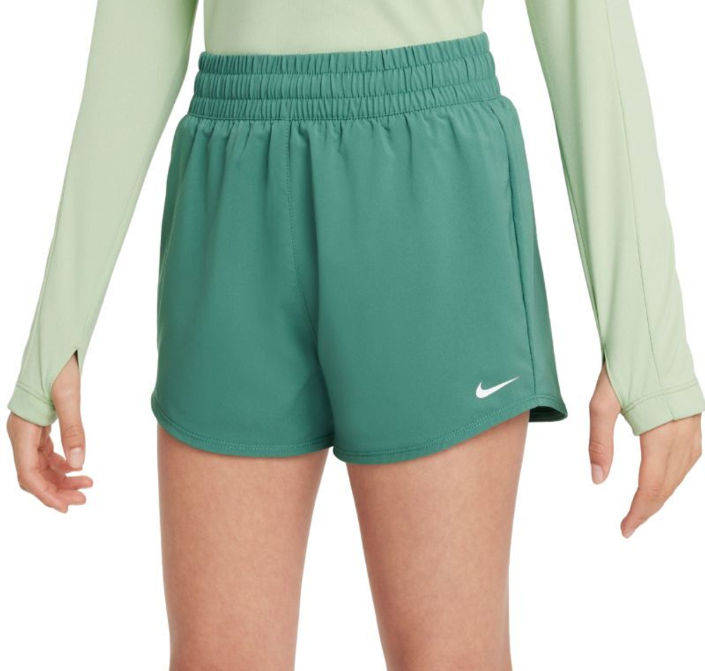Детские шорты Nike Kids Dri-Fit One High-Waisted Woven Training - bicoastal/white