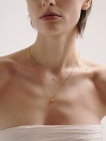 Подвеска Замочек на шнурке, позолота