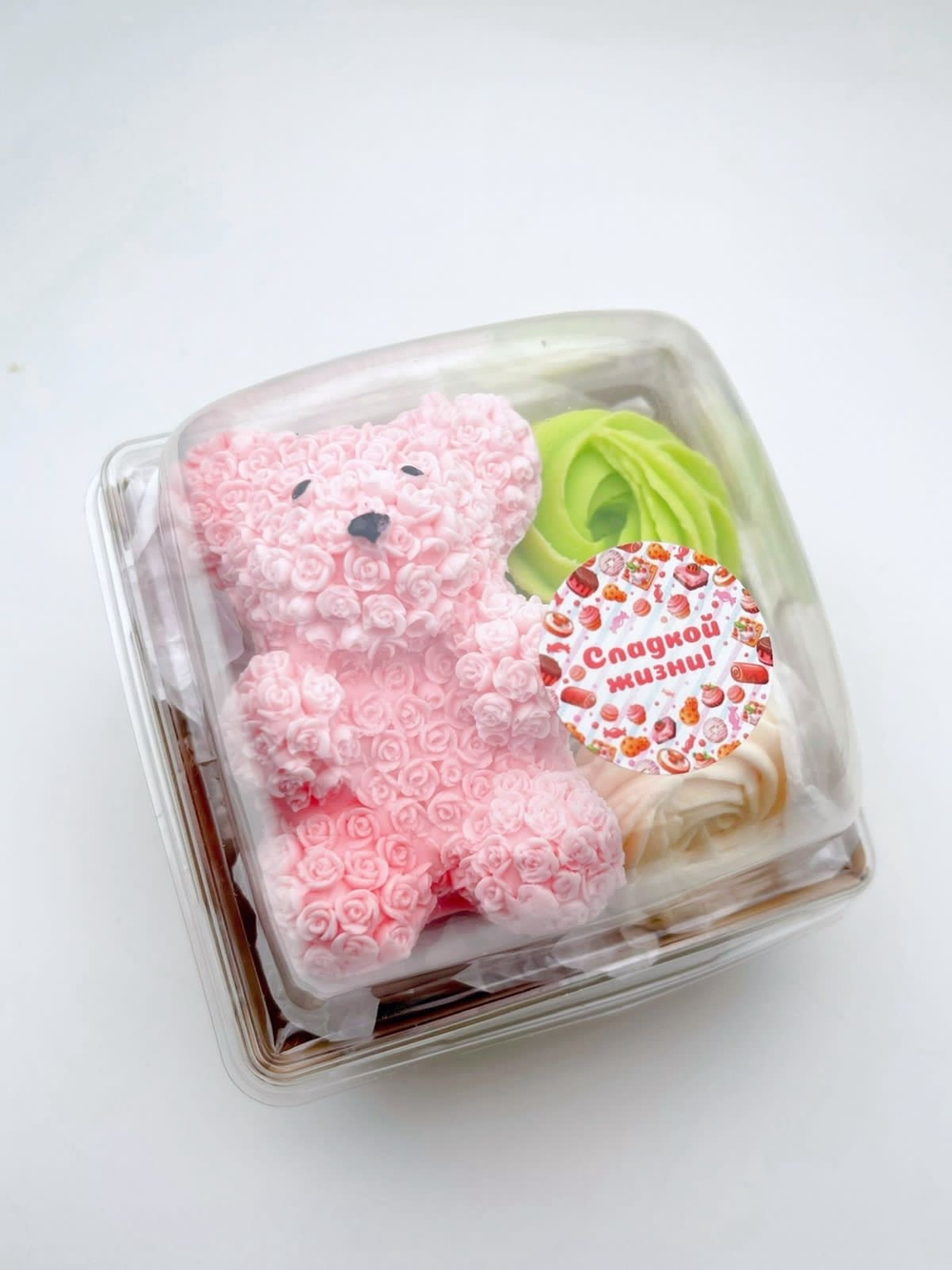 Набор из мыла «Мишка из роз, роуз»