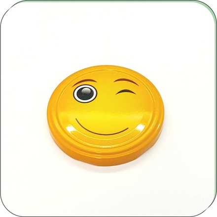 82 мм Крышка металлическая Твист-Офф литография "Смайлик"