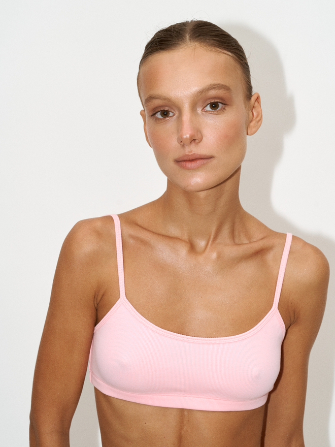 Топ в рубчик aiko pink