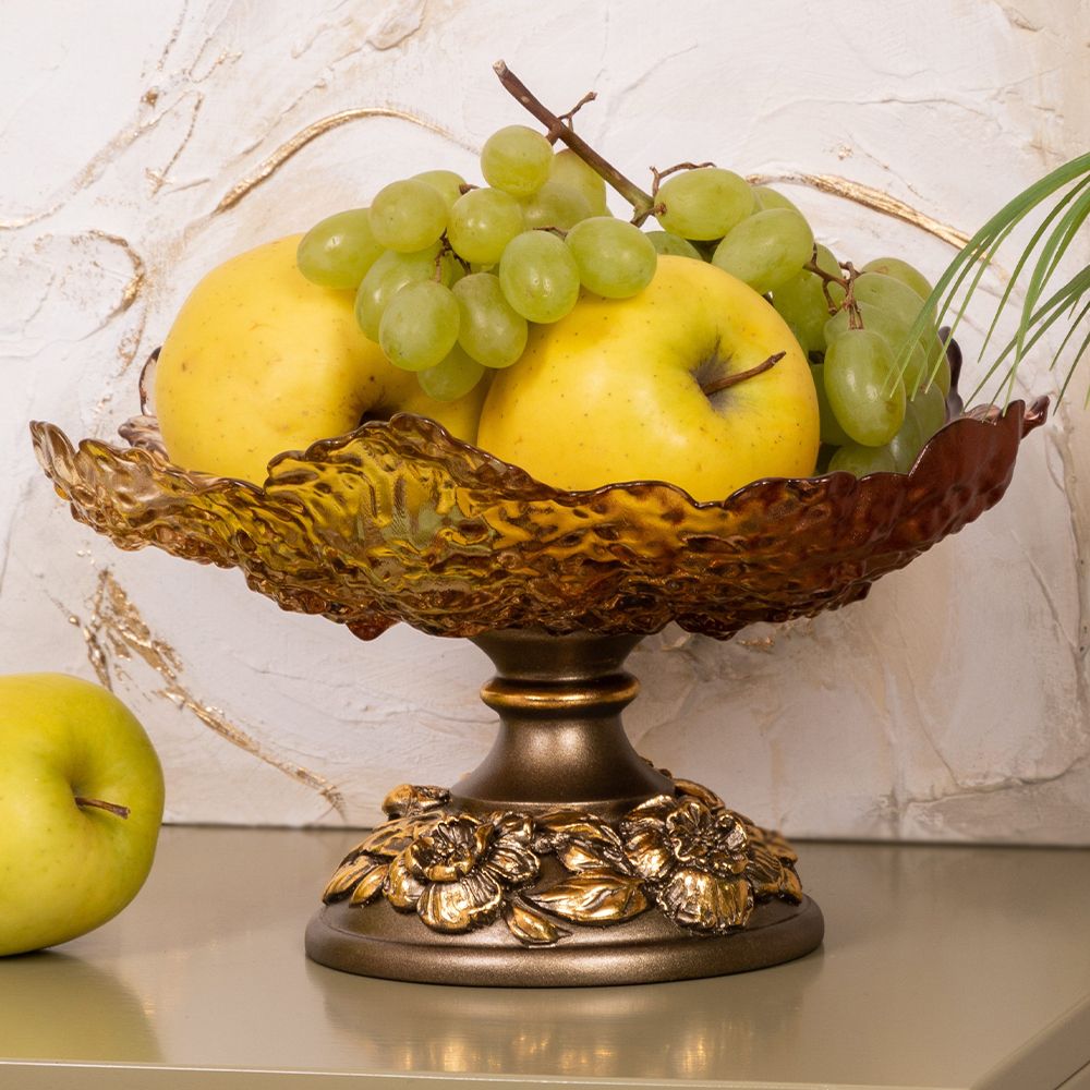 Фруктовница-конфетница Лето Бронза