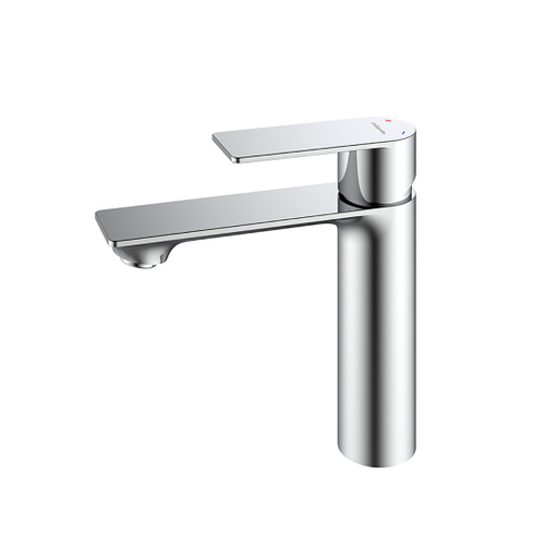 Смеситель для раковины 35к Milardo MAZBN00M01 "Maze" нерж. сталь, литой, п/гайку,  САТИН