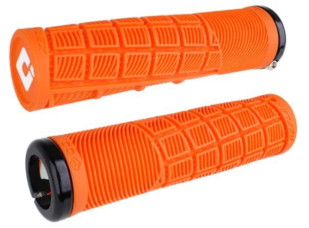 Грипсы ODI Reflex D33RXO-B 135мм, ø33.5мм,оранжевые с 1чёрным алюм lock-on и усиленным литым торцом,