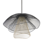 Светильник подвесной vinger, D48х30 см, черный/серый/белый