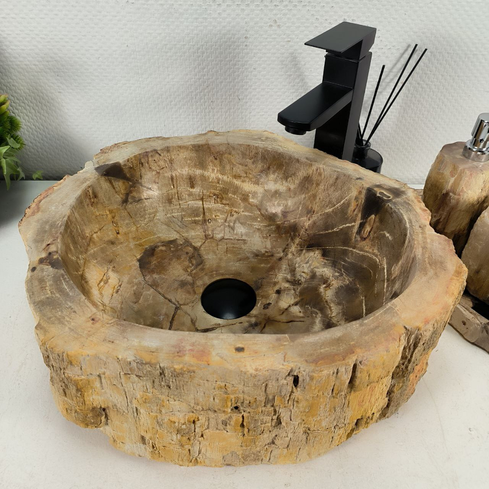 Раковина из окаменелого дерева OD-64493 45*42*15 0175
