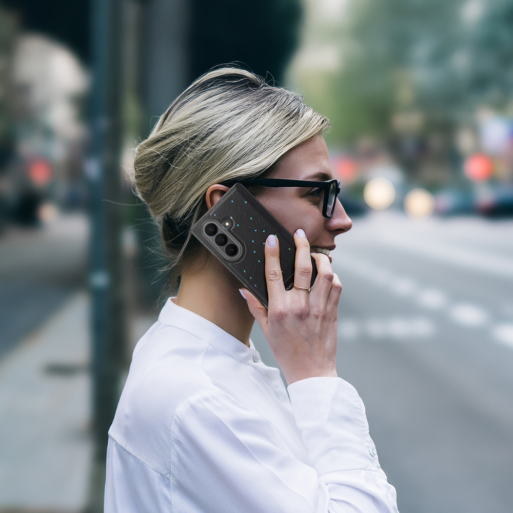 Чехол из кожи для смартфона Samsung Galaxy Z Fold 7, серия Stex Series (версия с вращающейся на 360 подставкой) от Dux Ducis