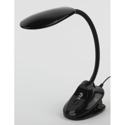 Настольный светильник ЭРА NLED-478-8W-BK светодиодный на прищепке черный
