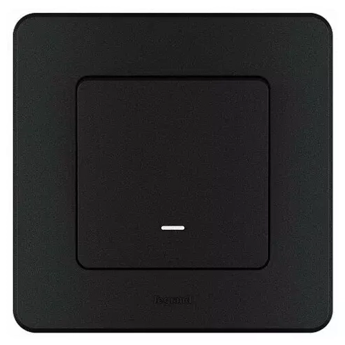 INSPIRIA Выключатель 1-кл. с подсветкой антрацит 673613