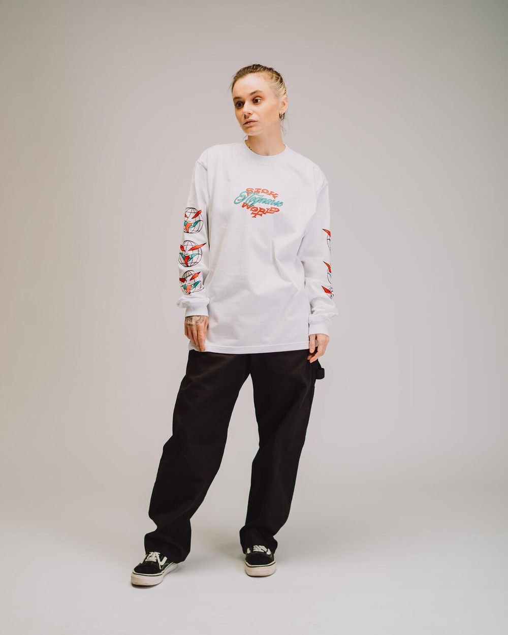 Лонгслив Подполье Sick World белый