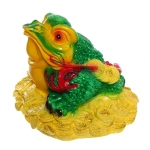 Копилка из гипса «Жаба на деньгах» 20*26см цветная