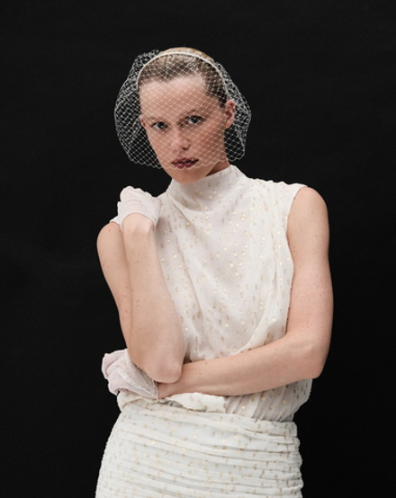 Вуаль белая на "невидимом" ободке