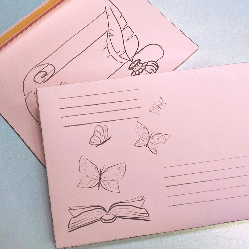Авторский конверт с бабочками