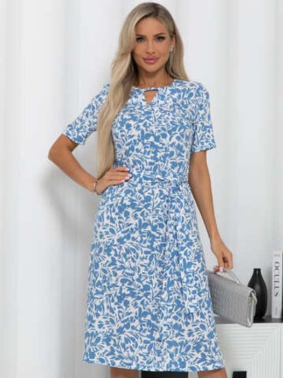 Платье Тесса (голубо-белое) П15929-45М LT Collection