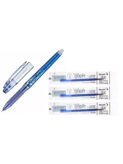 Ручка Frixion + 3 стержня Frixion 0.5 мм, синие