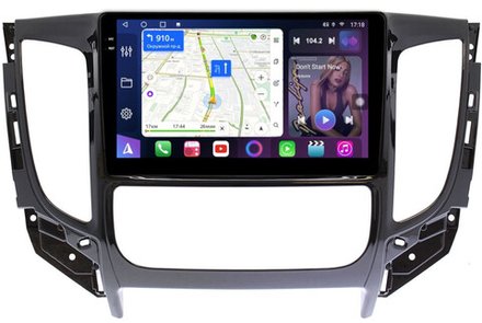 Магнитола для Mitsubishi L200 5 2015-2019 (климат), Pajero Sport 3 2016-2023 (МКПП), FIAT Fullback - FarCar BM1198M монитор 9.5" QLED на Android 14, TS10, 4+32Гб, CarPlay, 4G SIM-слот