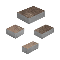 Тротуарная плитка МЮНХЕН - Листопад гладкий Хаски, комплект из 4 видов плит